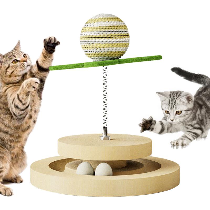 Interactive Spiral Track Cat Toy